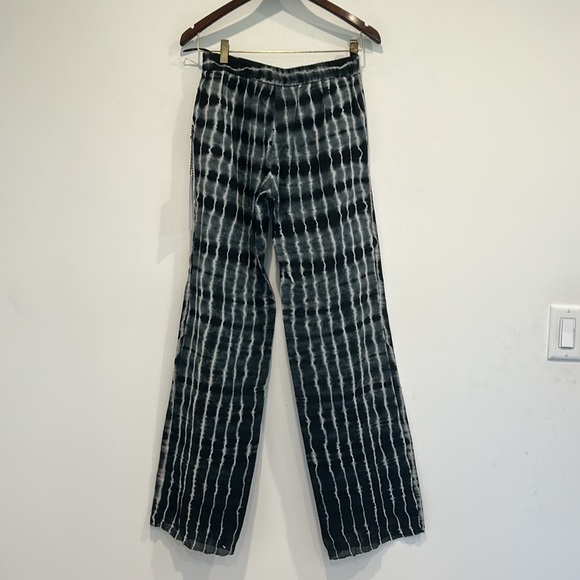 St Roche Beach Black and Gray Tie-Dye Pants small / medium wide leg gauze - Picture 7 of 7